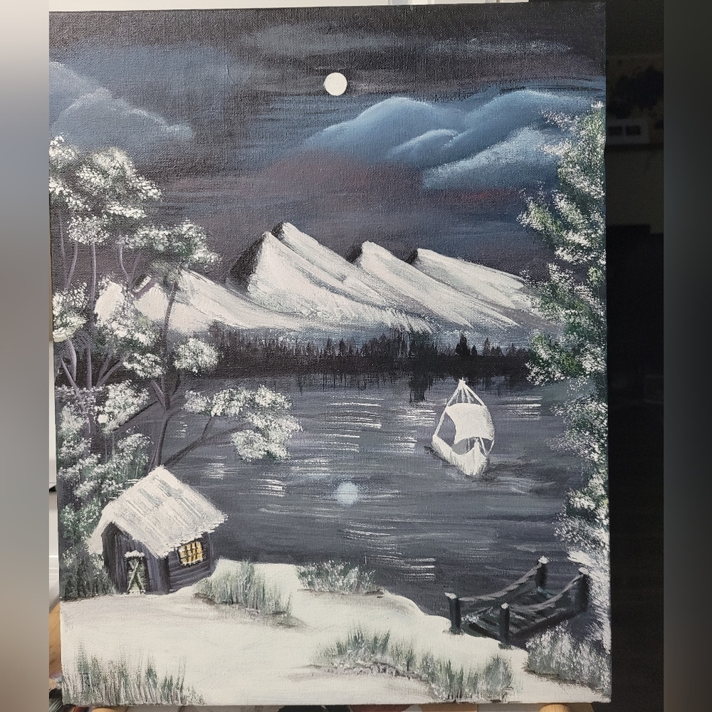 "Fullmoon" original acrylic painting